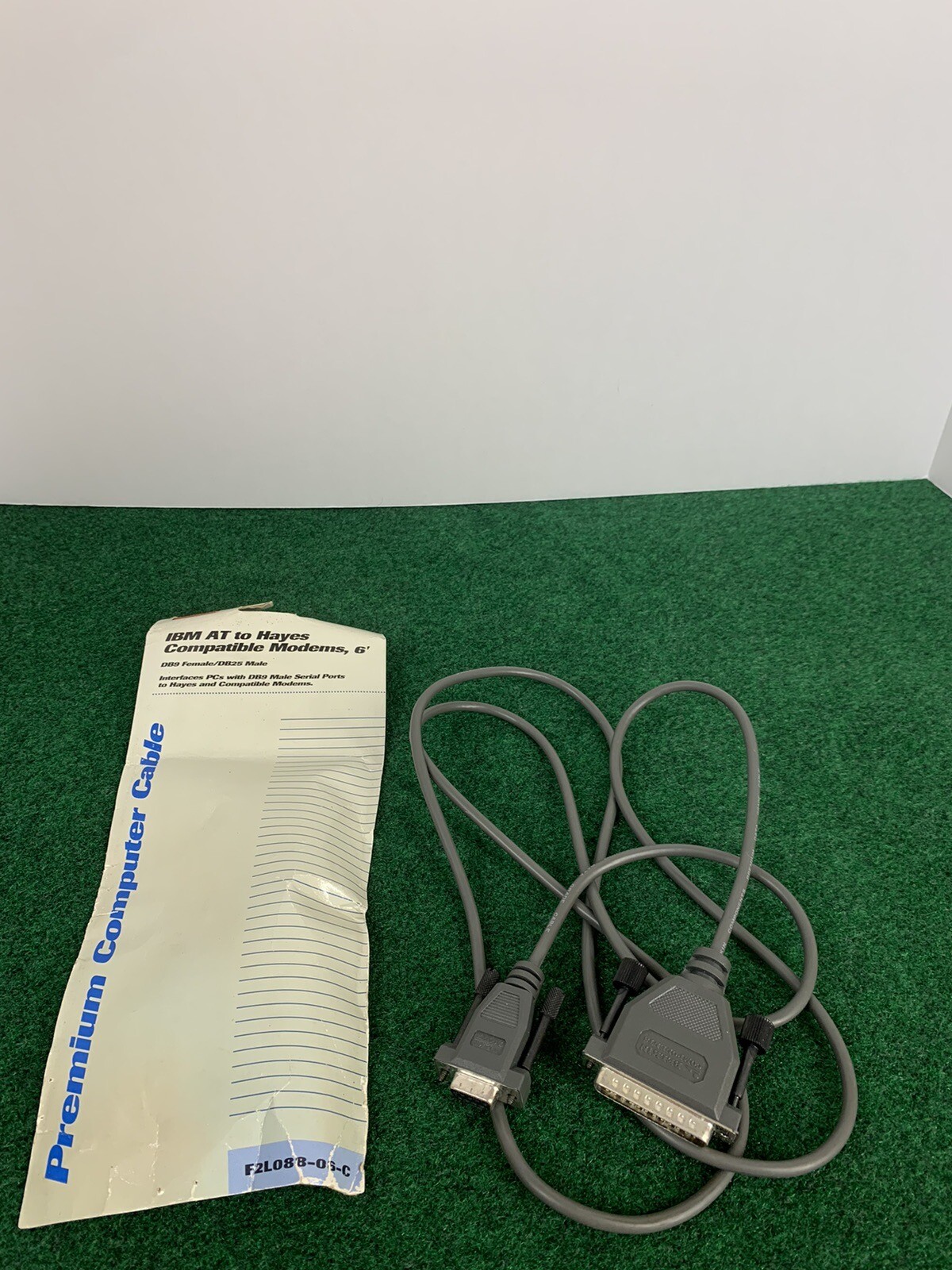 Belkin IBM AT To Hayes Compatible Modems-6’Cable-F2L088-06-C-DB9 Female/DB25Male