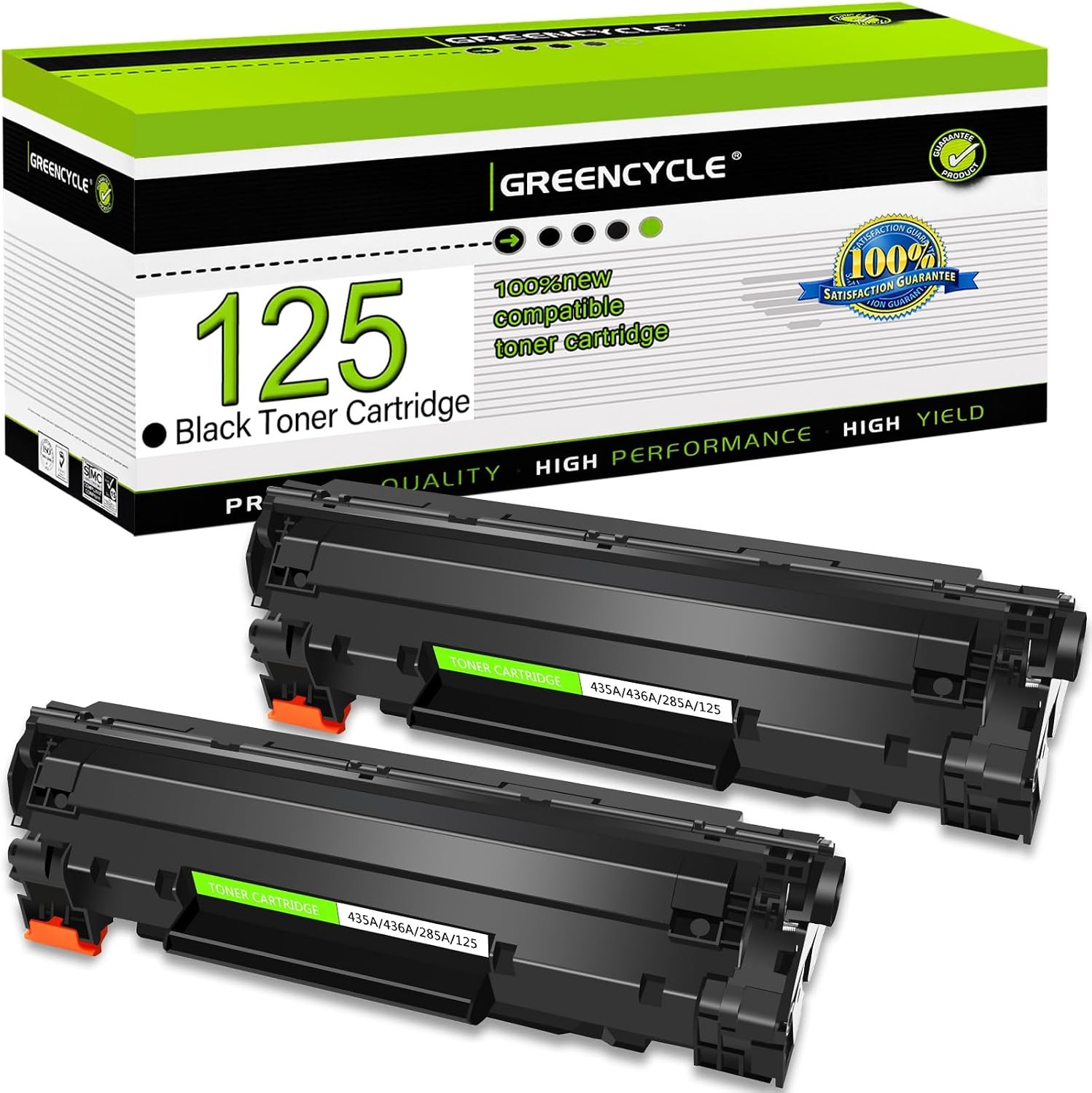 2 Pack 125 Toner Cartridge For Canon 125 ImageClass MF3010 LBP6000 LBP6030w
