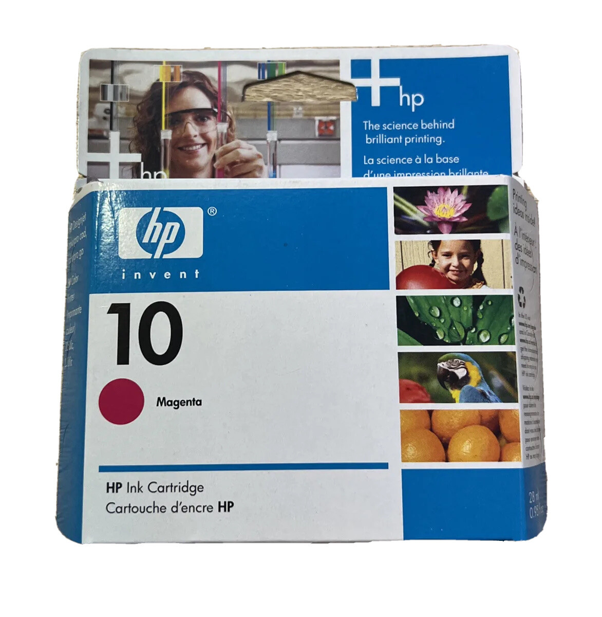 New Unused Genuine HP C4843A #10 Magenta Ink Cartridge Sealed, expired 4/2008