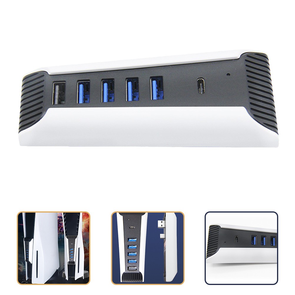 USB Hub Compatible for PS5 USB Data Holder Adapter Splitter Professional Hub