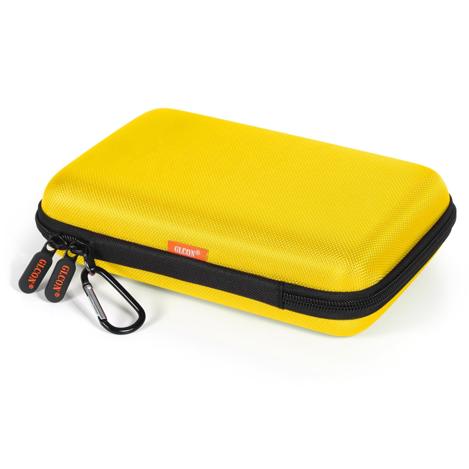 Bright Yellow Hard Shell Electronic Organizer Carrying Case,Large Storage