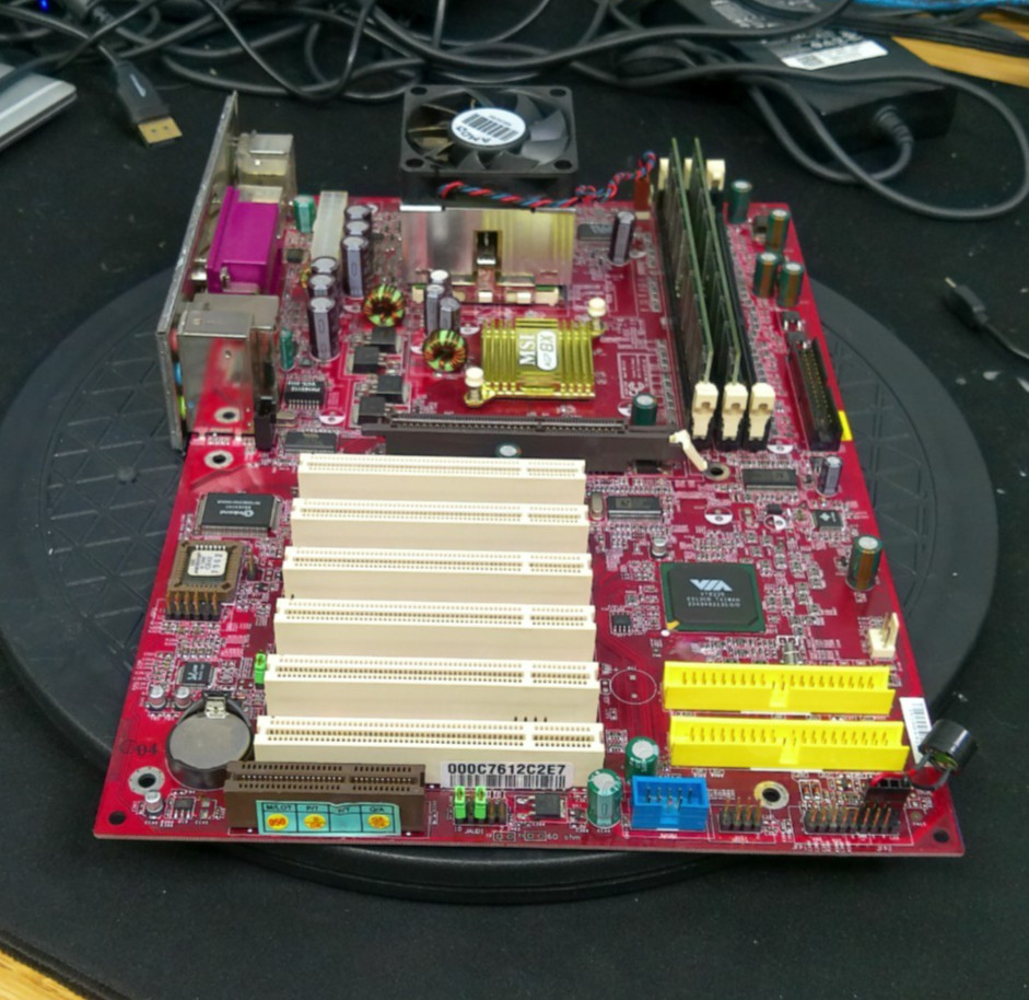MSI KT4V MS-6712 Motherboard W/ I/O Shield, 512MB RAM, Heatsink, Fan & CPU