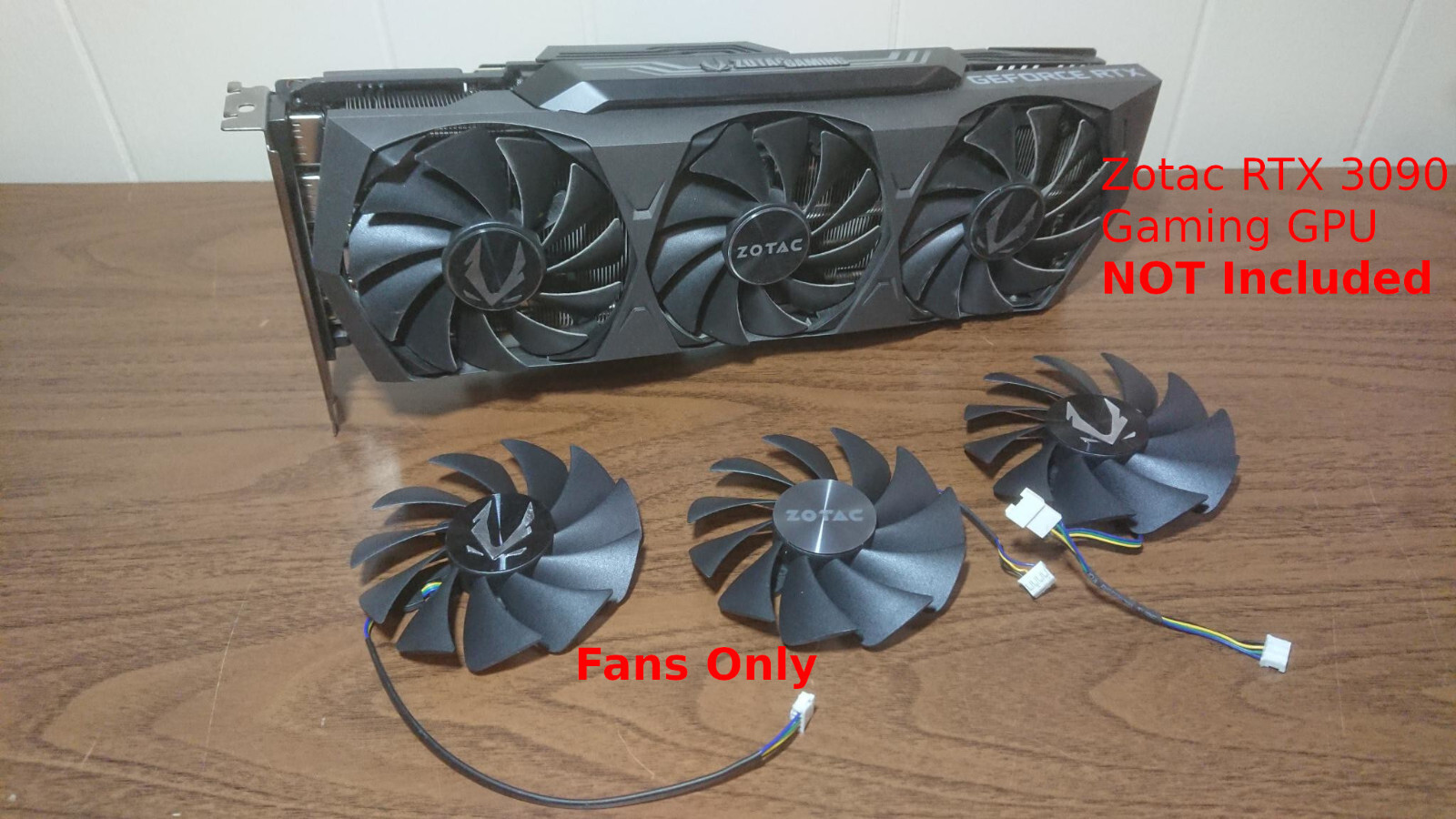 ZOTAC GeForce RTX 3070 Ti Trinity OC Cooling Fan Set Replacement Fans