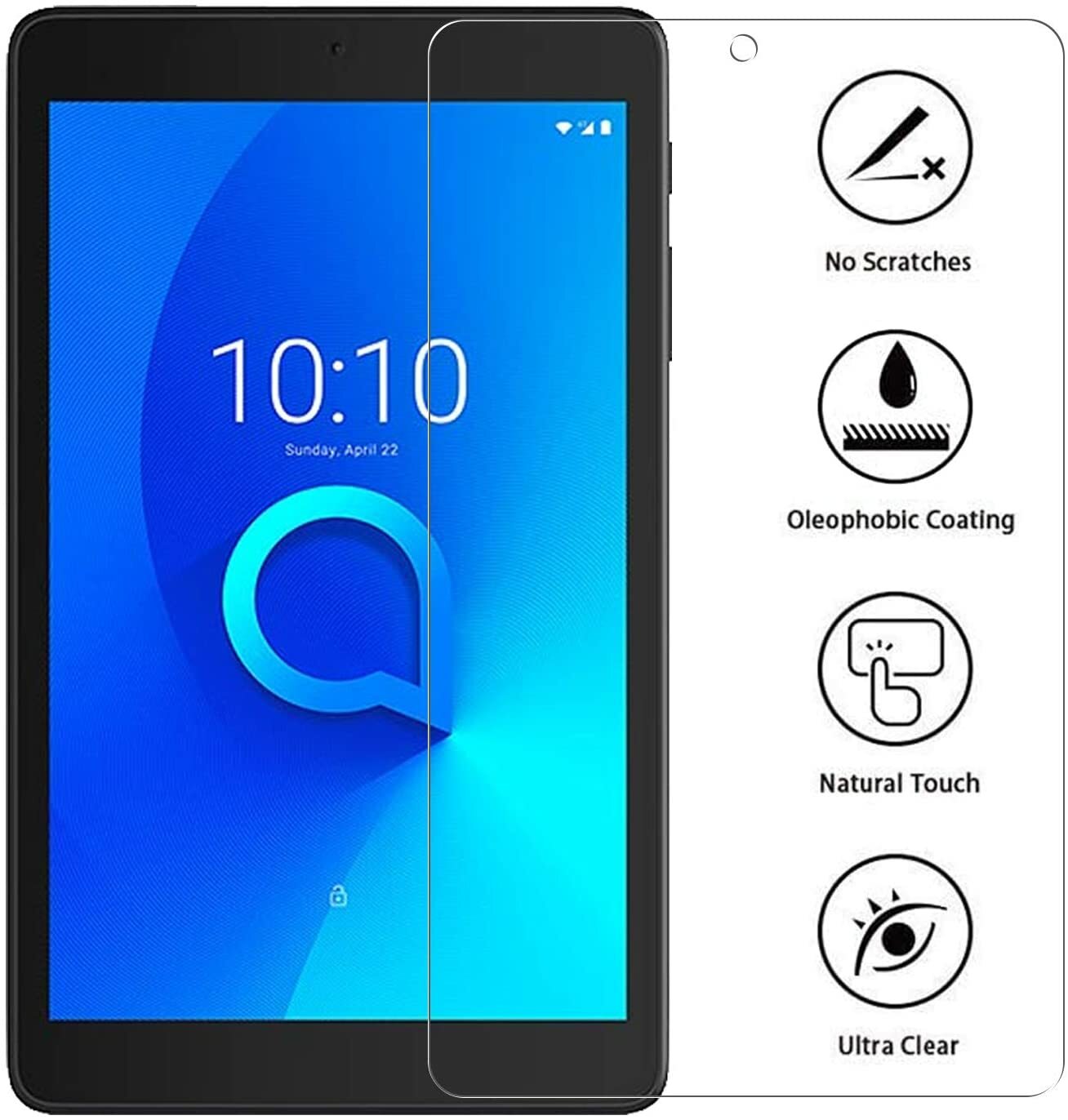 3Pack Premium Tempered Glass Screen Protector Anti-Scratch For Alcatel Joy Tab 8