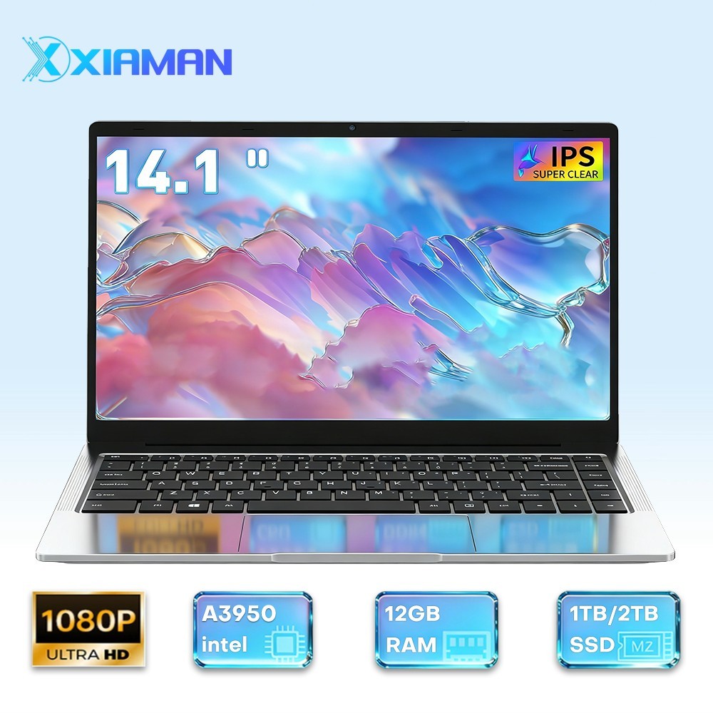 Ultra Slim Windows 11 Laptop Computer 14.1" 12GB RAM 1TB 2TB SSD Intel A3950 