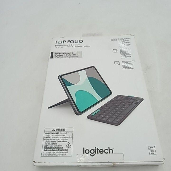 Logitech Flip Folio For IPad Pro 11 IPad Air 11 Keyboard Case Blue Bluetooth New