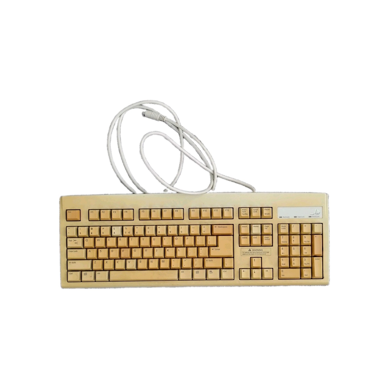 Vintage IBM Microsoft Model 5121 Mechanical Keyboard Wired Clicky 90s Beige Tan