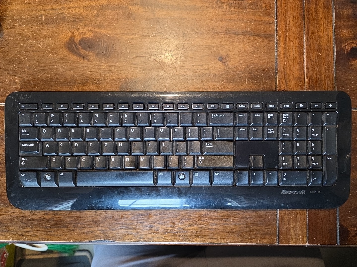 Microsoft 800 Model 1455 Wireless Keyboard Black No USB