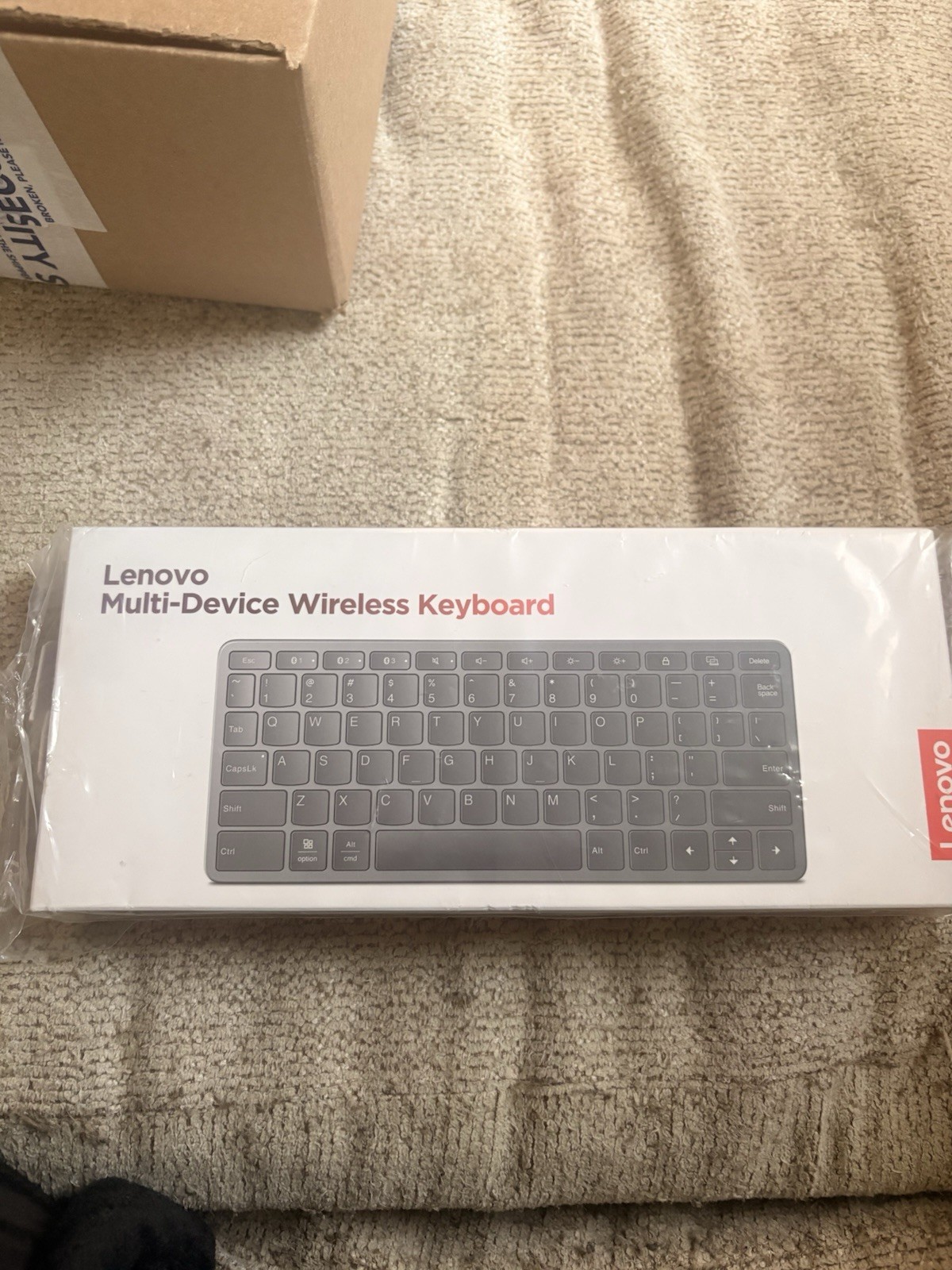 Lenovo Multi-Device Wireless Keyboard Luna Grey QWERTY ZG38C05810