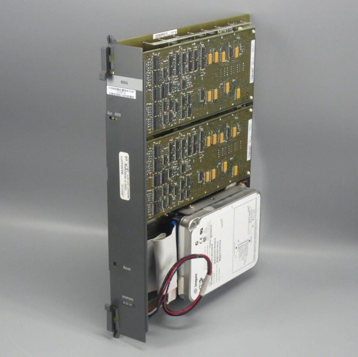 Nortel NT6R16AA Enhanced Voicemail Processor ST34520N w/ 2X NTMW03AA Cards