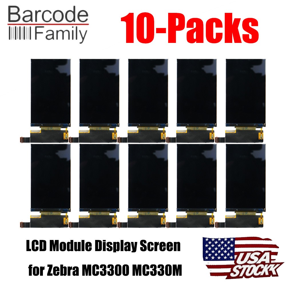 10-Packs LCD Module Display Screen Replacement for  Zebra MC3300 MC330M