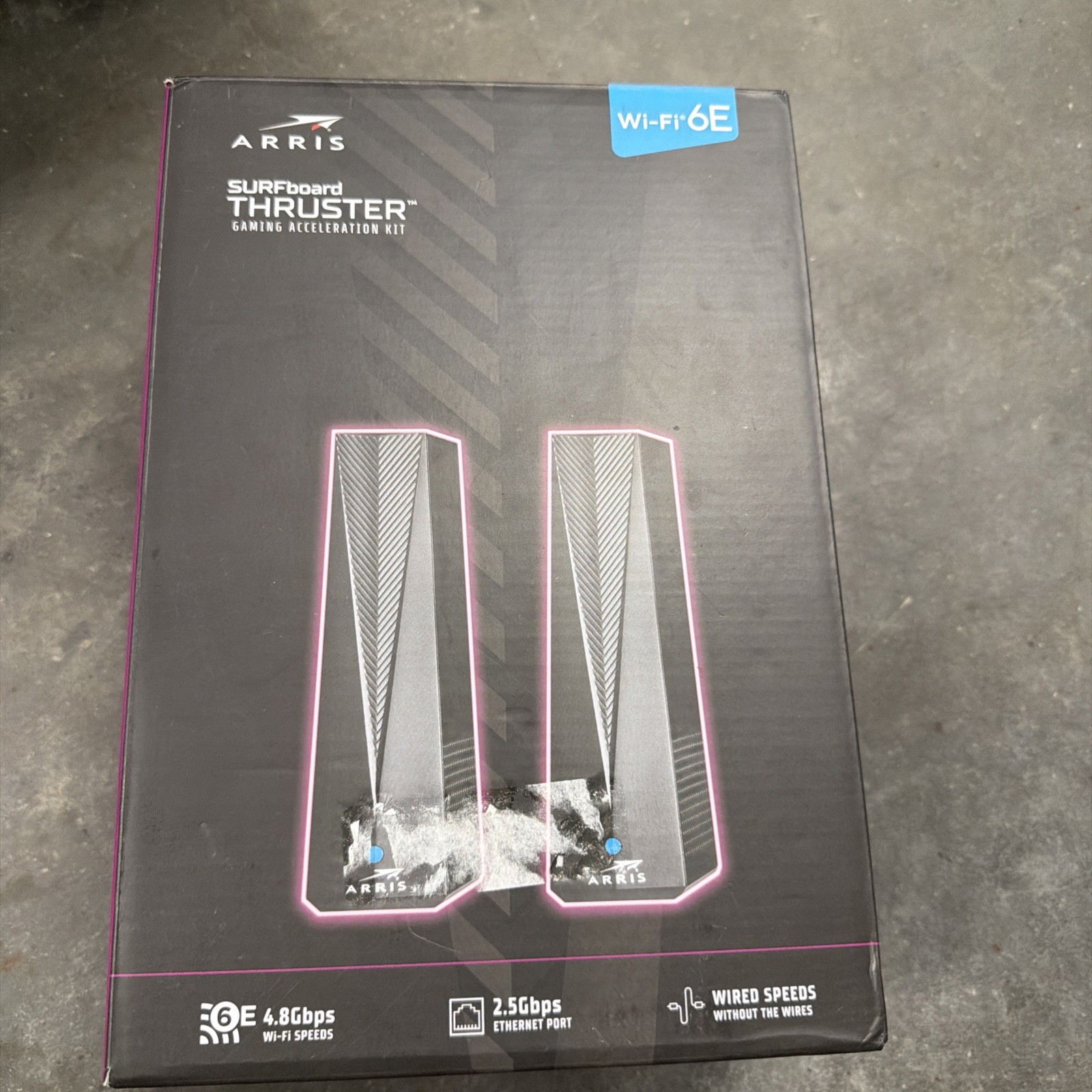 ARRIS Surfboard Thruster Wi-Fi 6E Gaming Acceleration Kit W6B, Dedicated 6GHz