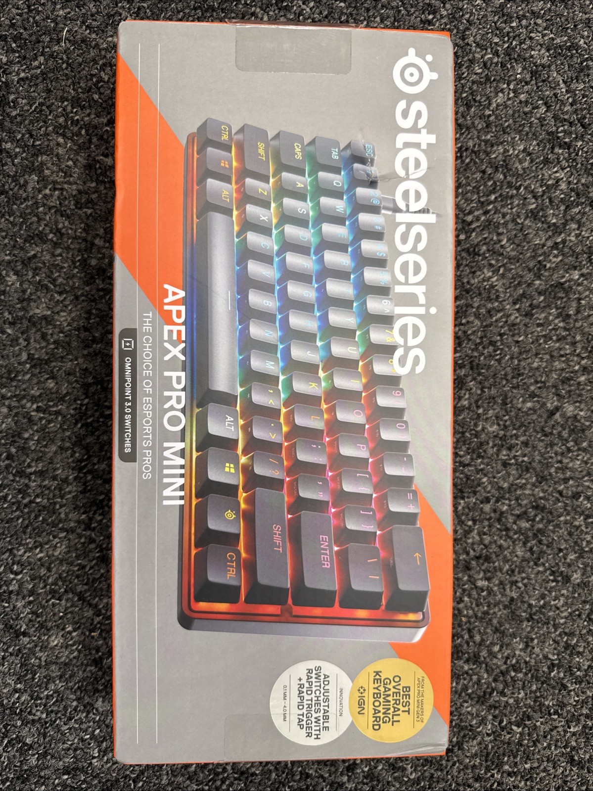 SteelSeries Apex Pro Mini Gen 3 Omnipoint 3.0 Switches 64913 Gaming Keyboard New