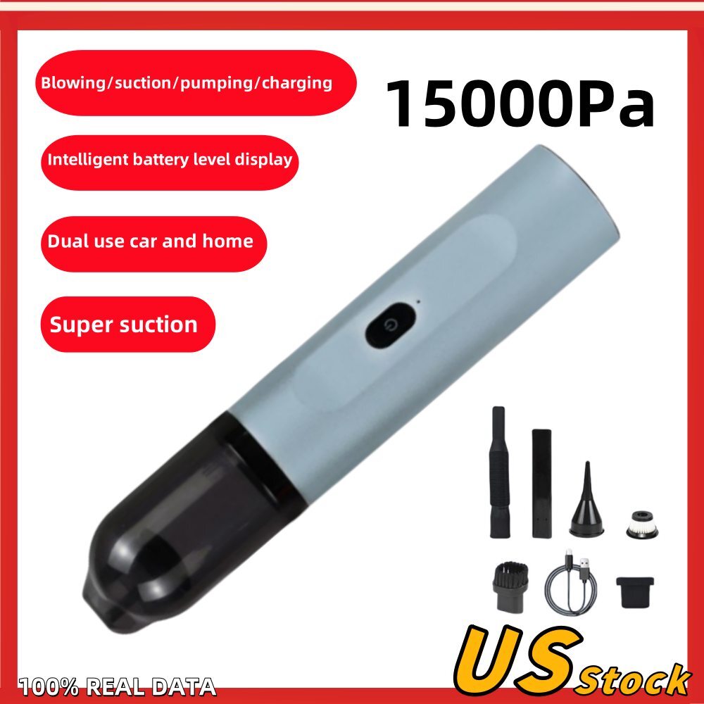Cordless High Power Handheld Vacuum - Large Battery, for Car, Home & Pet Hair