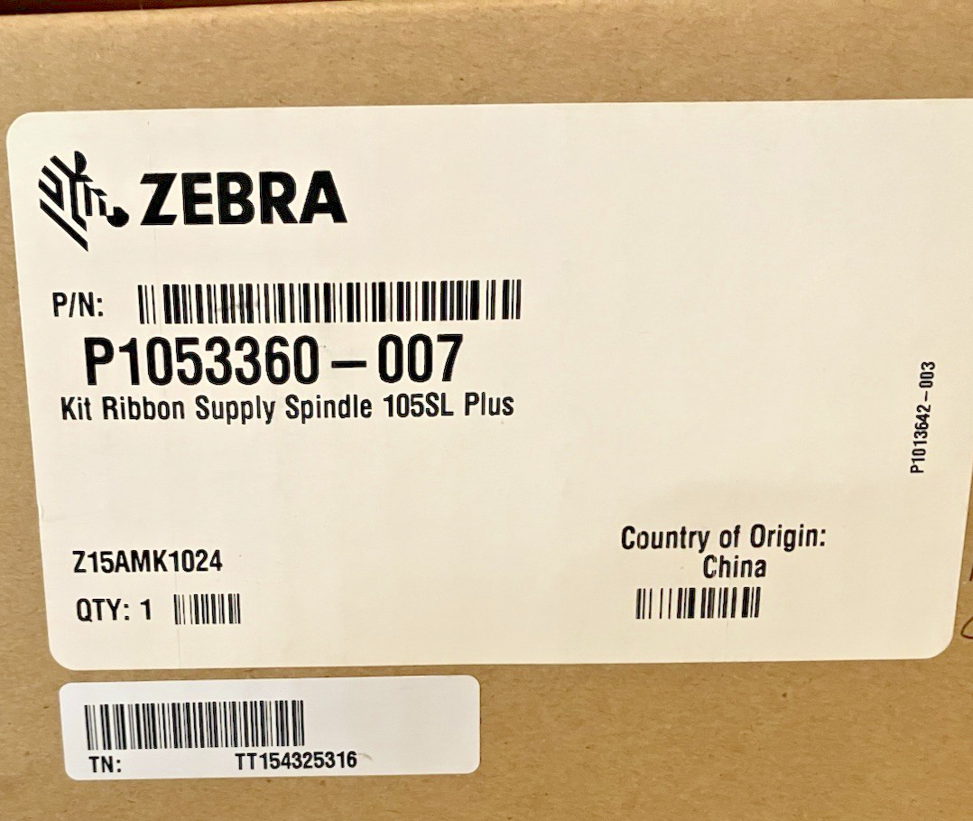 Genuine Zebra P1053360-007 Ribbon Supply Spindle for 105SL+ ZT510 Label Printers