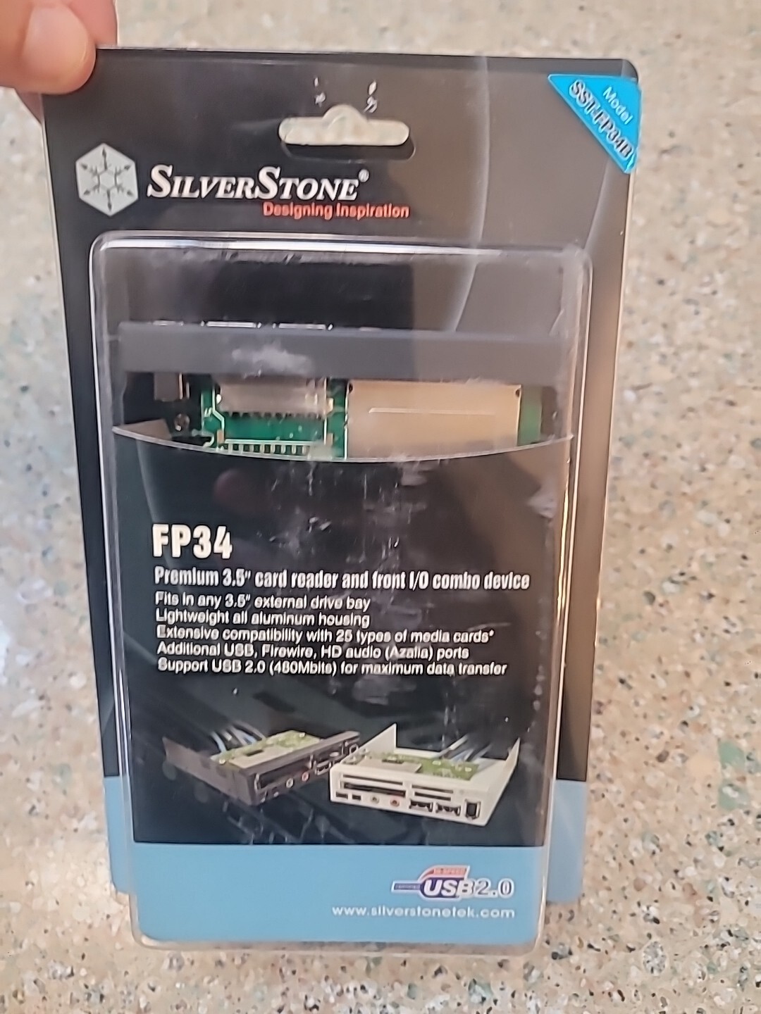 SilverStone SST-FP34B Premium 3.5" Card Reader and Front I/O Combo Device