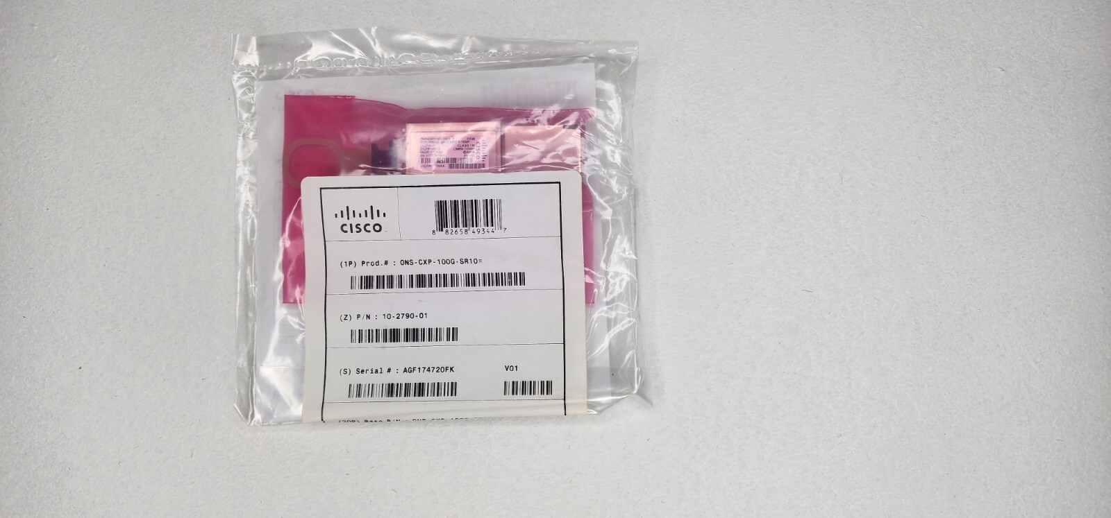 Cisco ONS-CXP-100G-SR10 100GBASE-SR10 MPO CXP C-TEMP Transceiver 10-2790-01