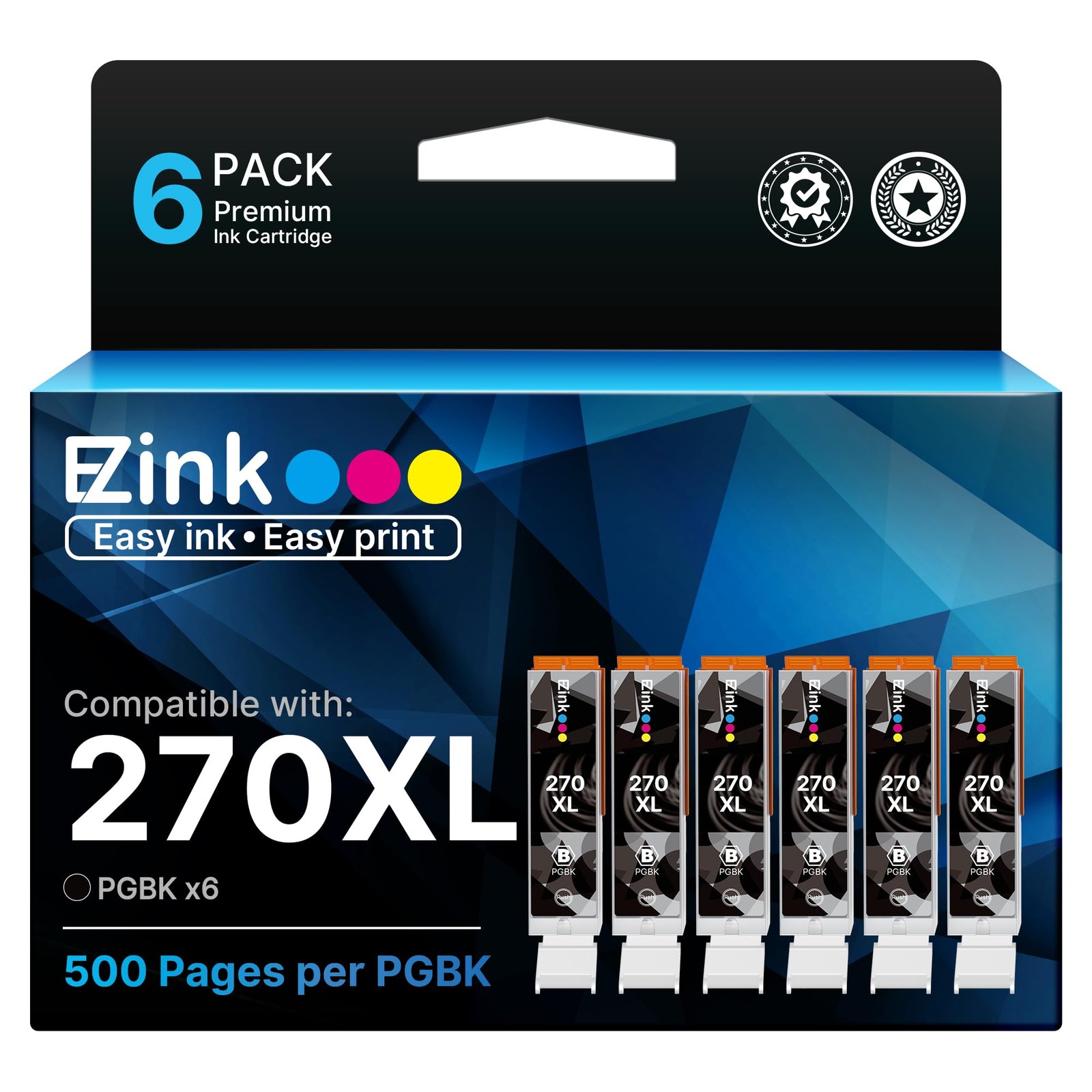 E Z Ink Compatible Pgi 270Xl High Yield Black Ink Cartridges 6 Pack