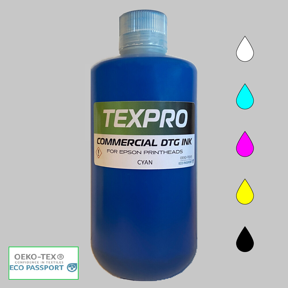 TexPro™ Commercial DTG Direct to Garment Ink for EPSON Printheads [250ml / 8oz]