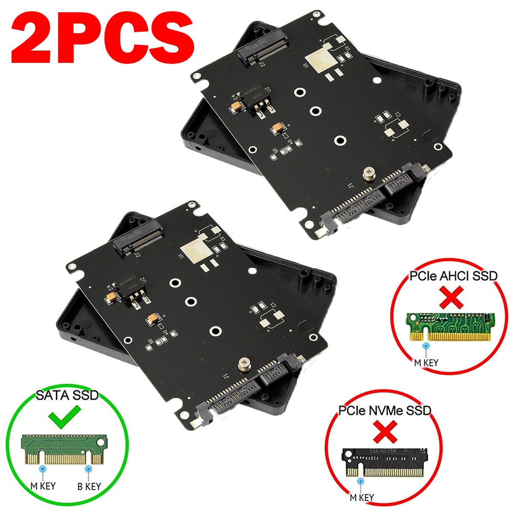2.5Inch SATA to M2 NGFF SSD Enclosure Converter Internal/External Adapter M.2 2X
