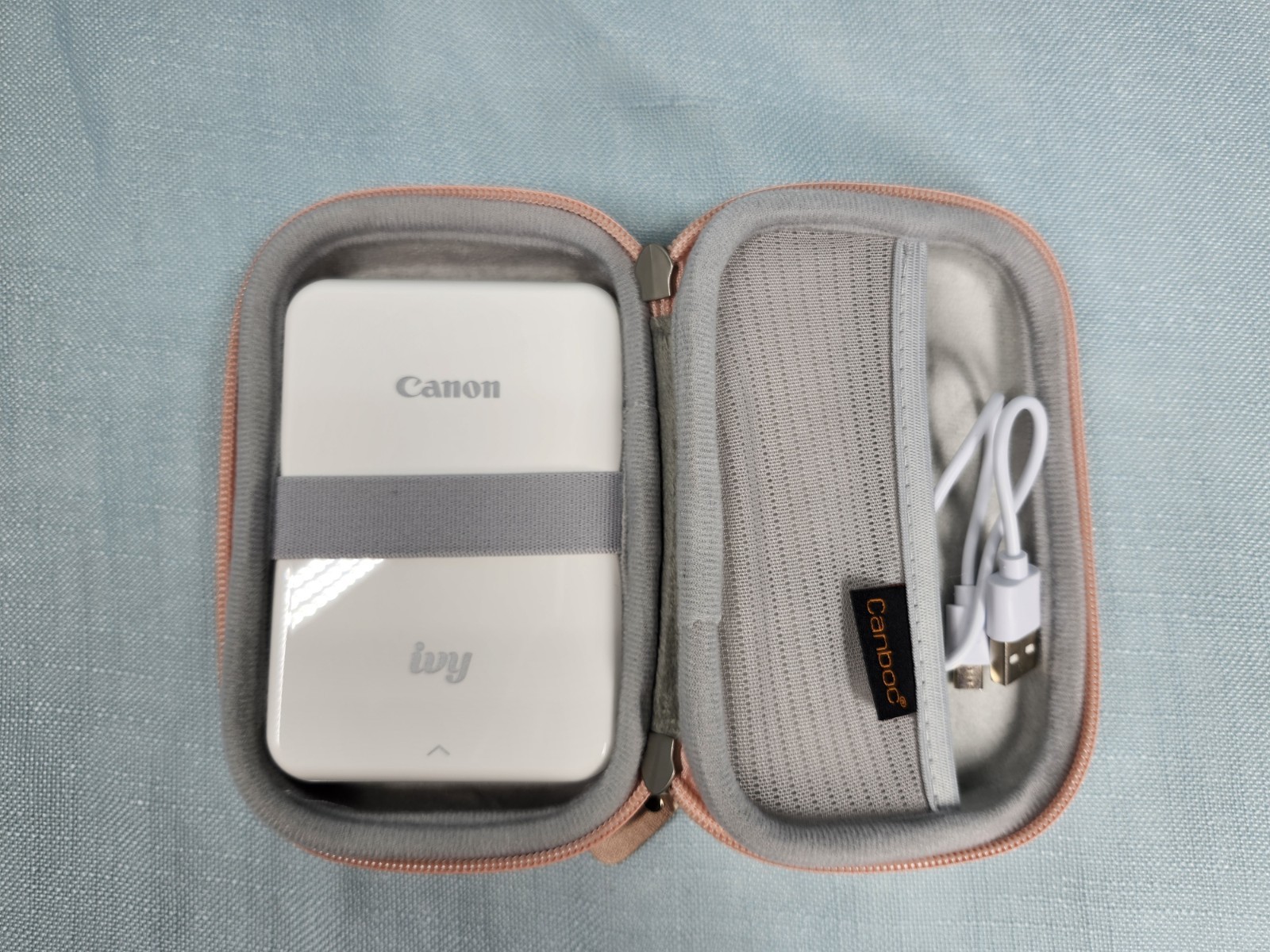 Canon IVY Mobile Instant Mini Photo Printer & Rose Gold Canboc Hard Case