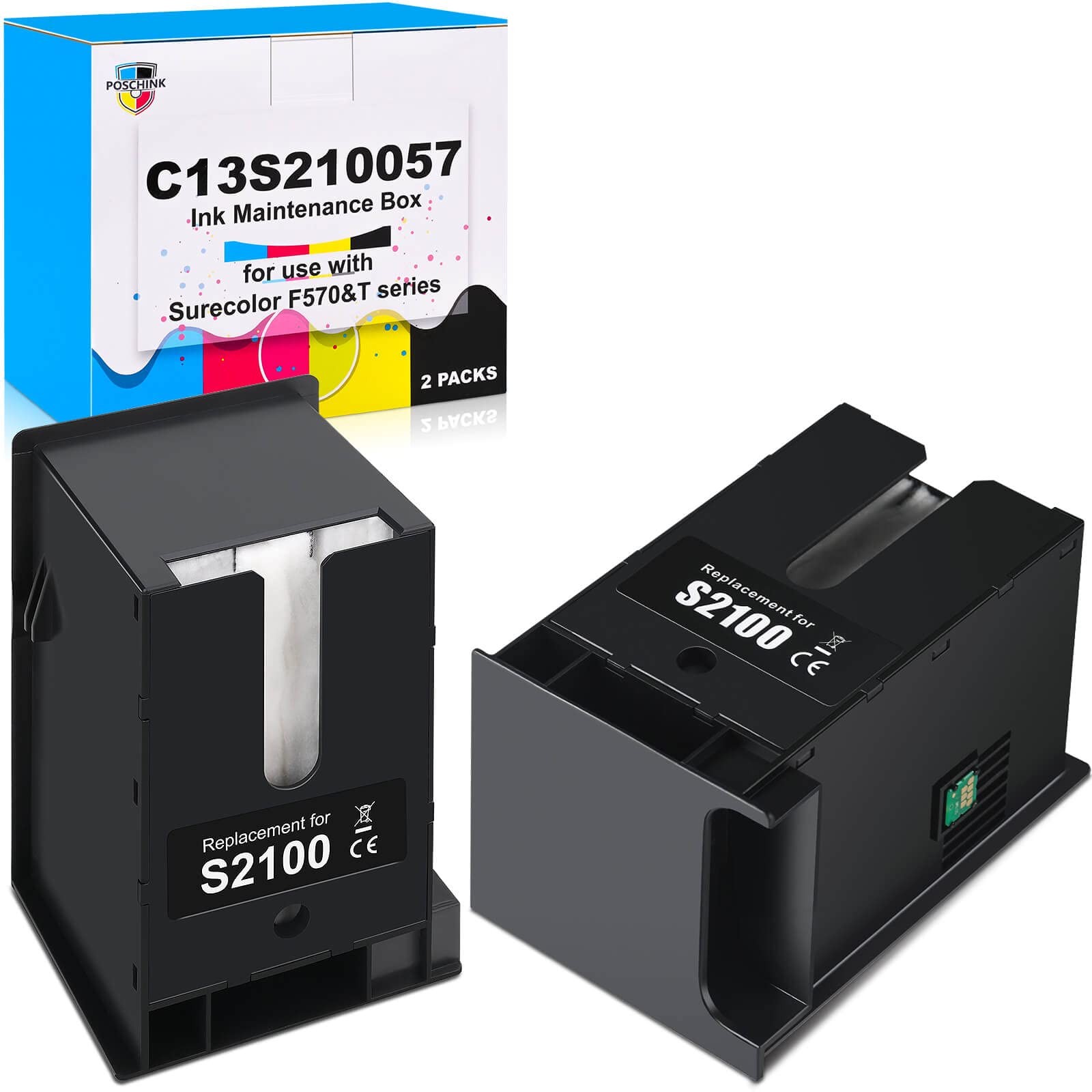 F570 Maintenance Box Replacement SureColor SCF570 Pro T3170 T3170M T5170 2 Pack
