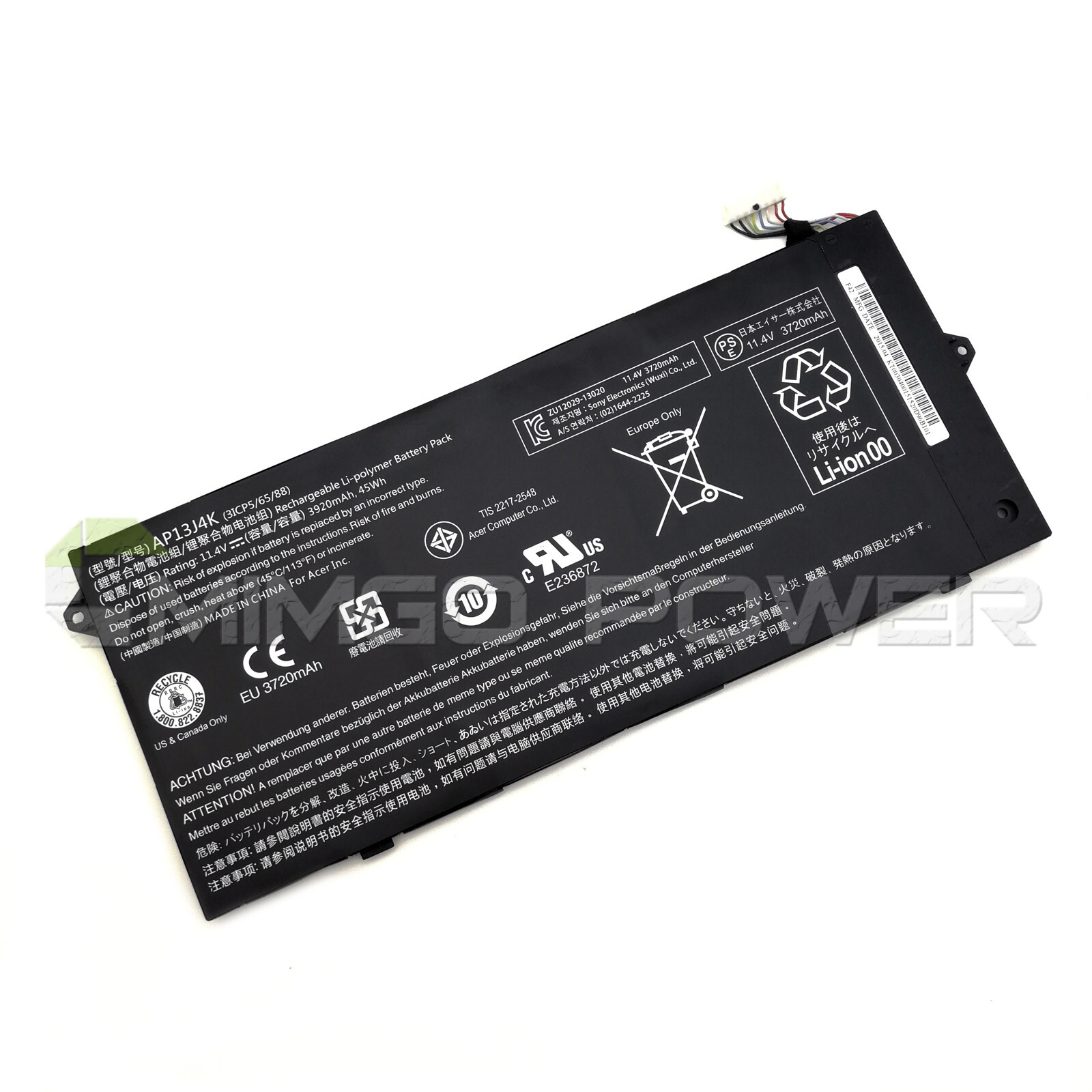 New Genuine AP13J4K AP13J3K AP13J7K Battery for Acer Chromebook C720 C720P C740