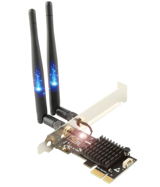 Ubit AC1200 PCIe WiFi Card for PC with BT 4.2 | Dual Band Wireless Network Adapt
