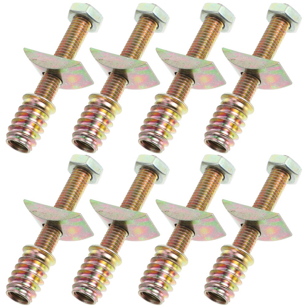 8Sets Bed Frame Threaded Pin Bolt Nut Kit for Furniture Bed Cribs
