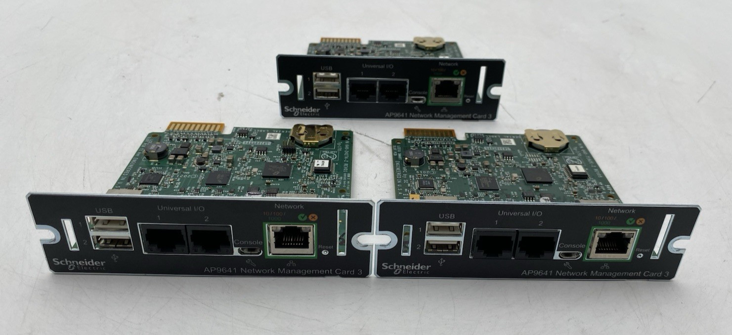 LOT OF 3 APC Schneider Electric AP9641 Network Management 3 Card