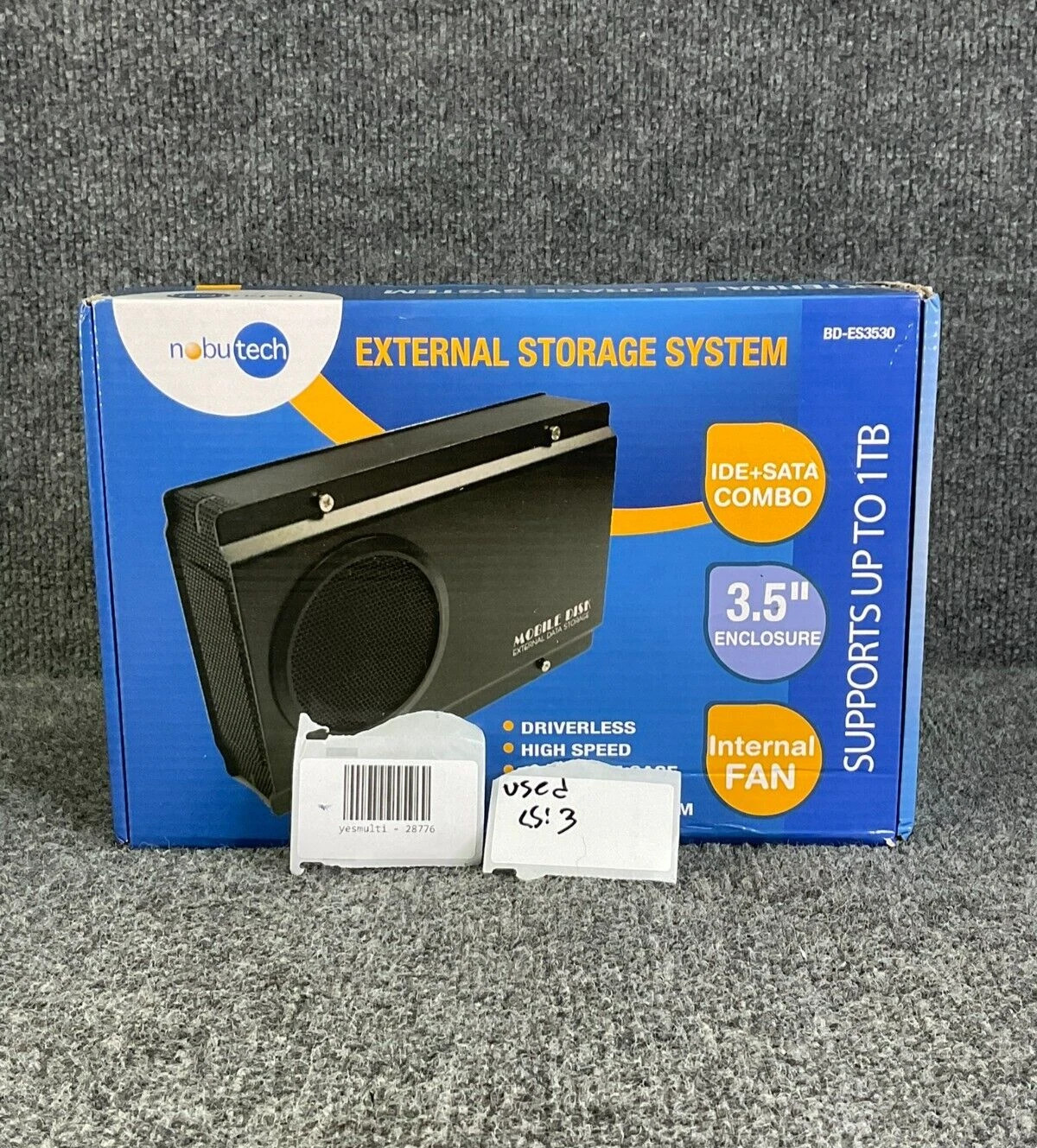 3.5&amp;amp;quot; SATA IDE USB External HDD Enclosure Case Cooling Fan