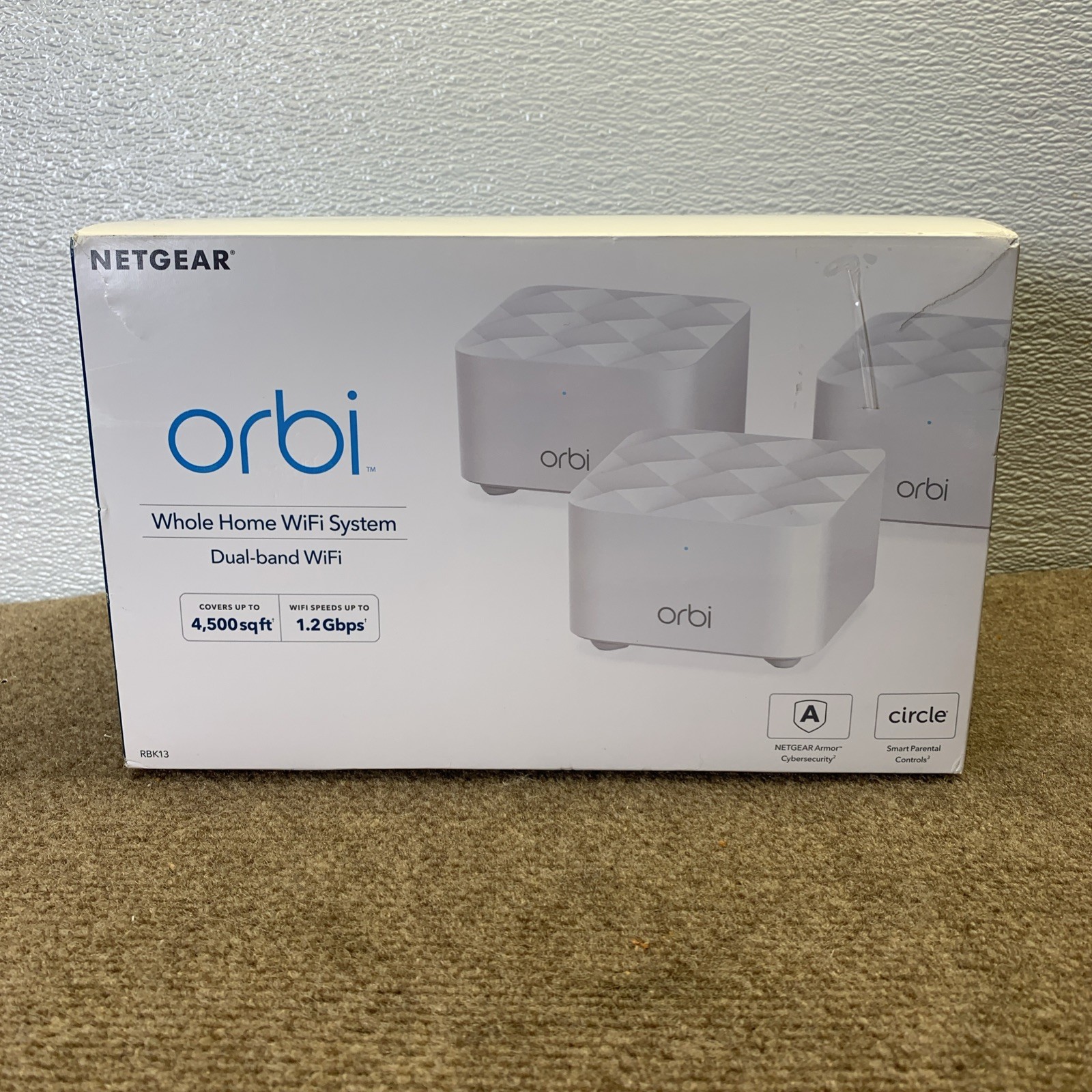 NETGEAR Orbi RBK13 AC1200 Whole Home Mesh WiFi Router+2 Satellites Dual-Band
