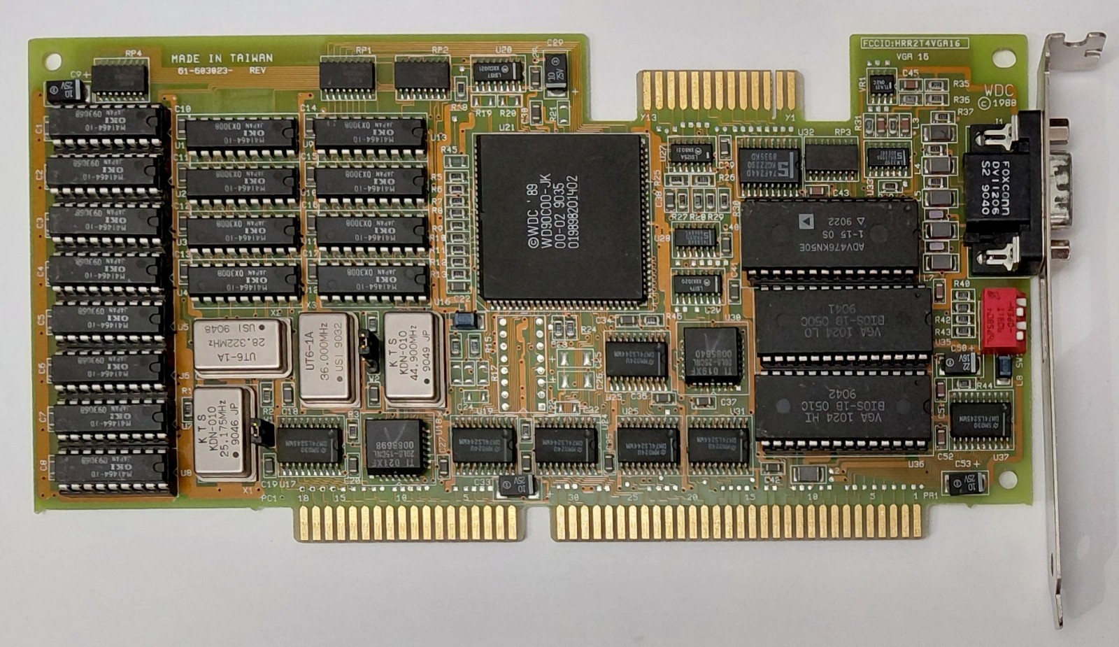 Western Digital Paradise VGA 16 ISA Graphics Card (WD90C00-JK, 512KB, Retro, 1990)