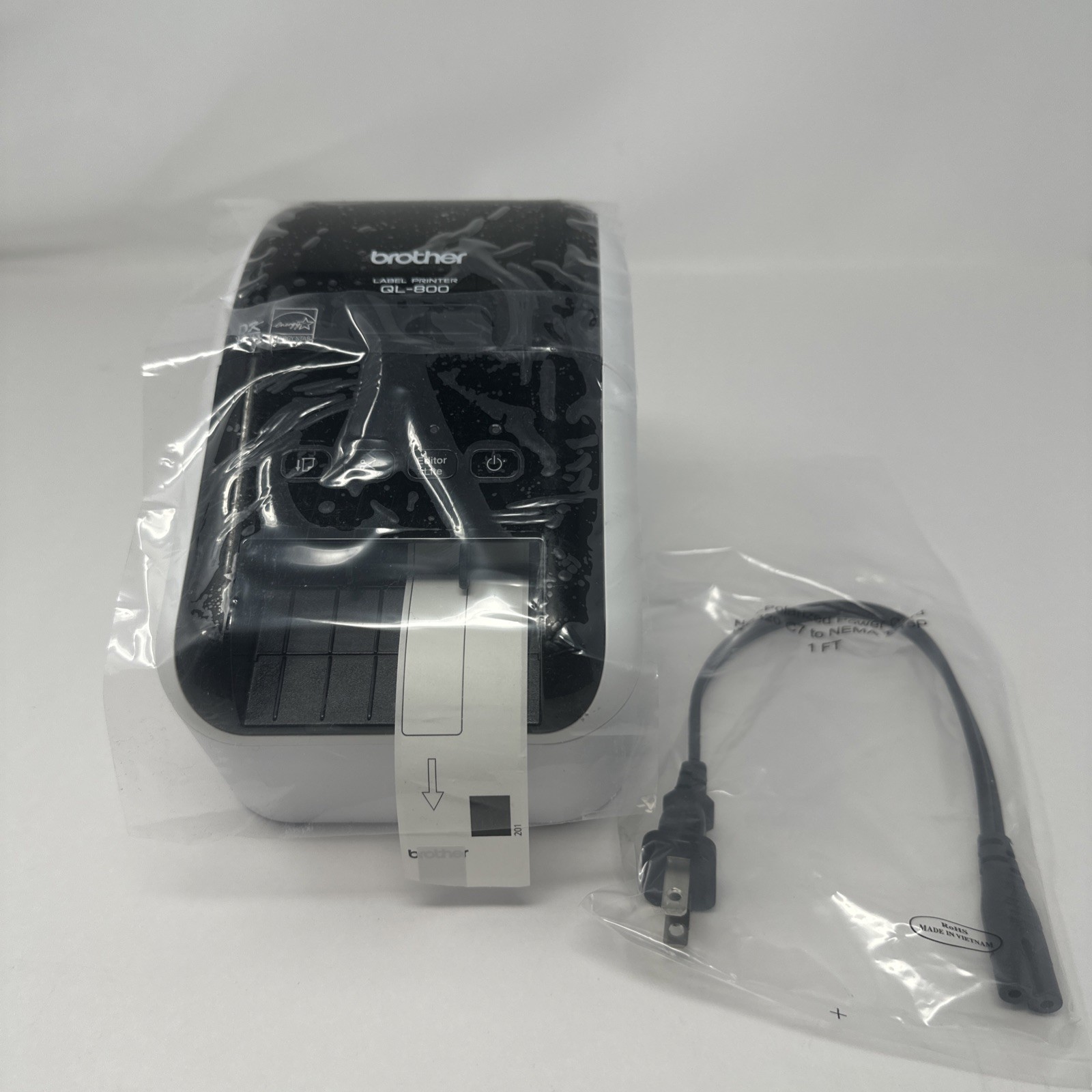 Brother QL-800 High-Speed Professional Label Printer w/ Power Cord/ LABELS