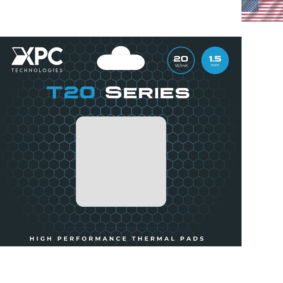 XPC High Performance 20W/mK Thermal Pad T20 Series, 100 x 100mm, White, 0.5mm...