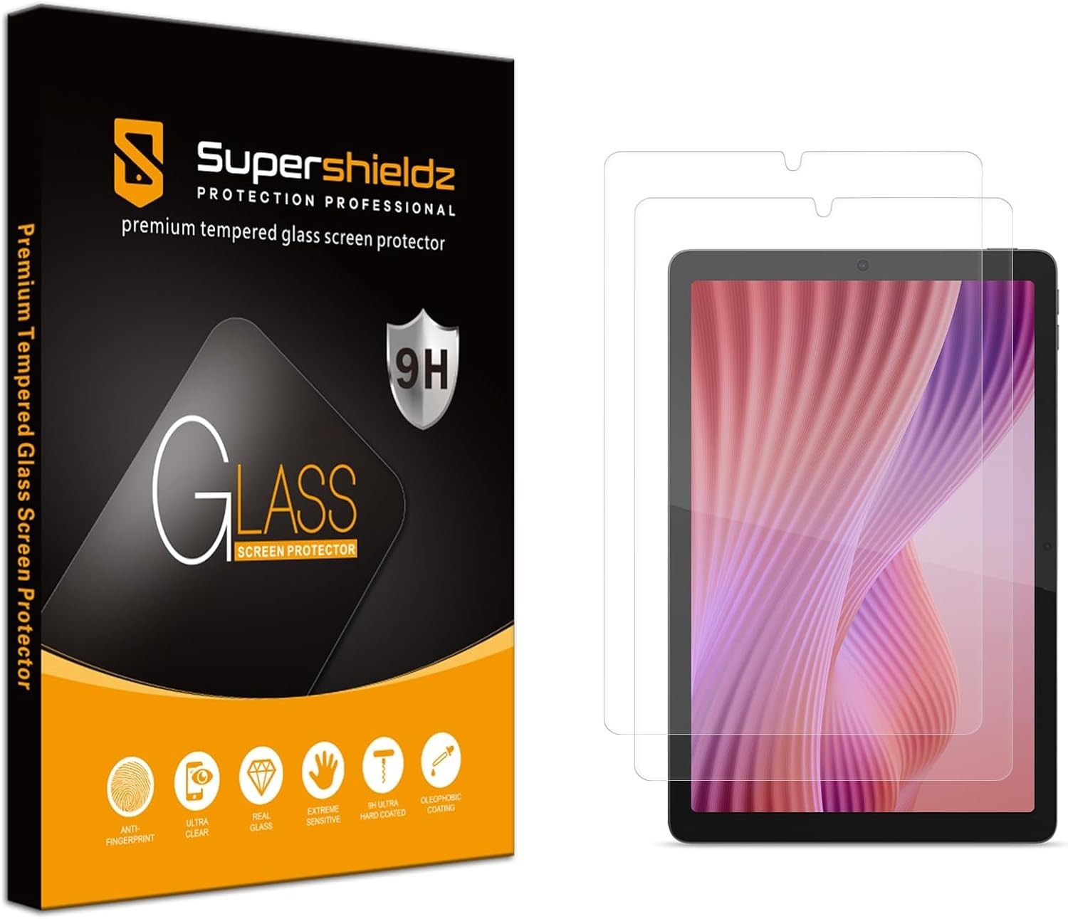 Lenovo Tab One 8.7" Tempered Glass Screen Protector - 2 Pack, Bubble Free, Anti