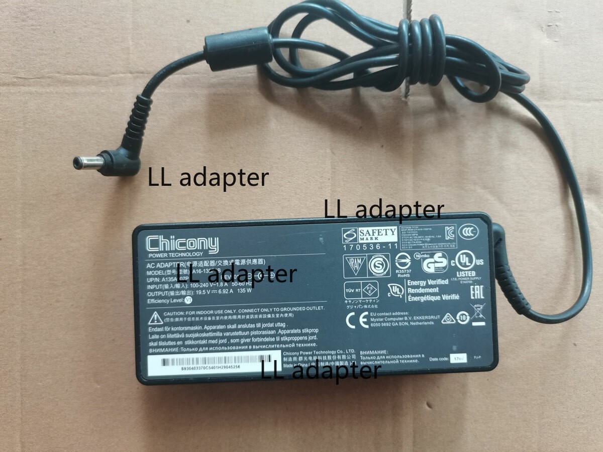 Original Chicony 19.5V 6.92A A16-135P1B For MSI GL72M 7RDX-1095AU 135W Charger