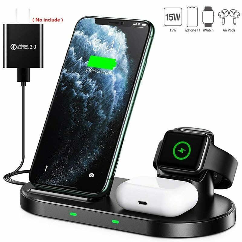 3 In 1 Wireless Charging Pad Fast Charging Compatible Durable Reliable