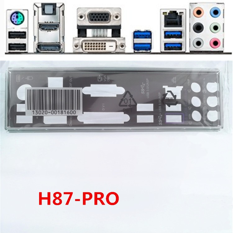 Original For Asus H87-PRO Shield IO I/O Rear Baffle Backplate Motherboard
