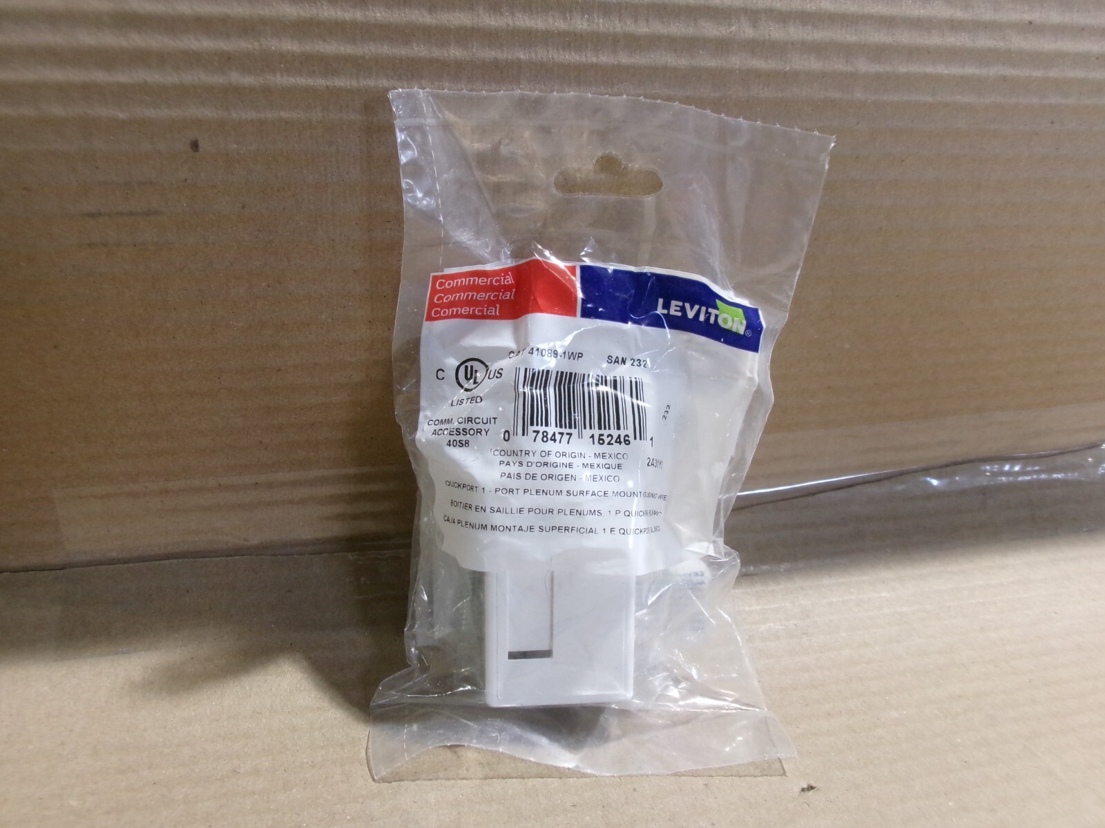 New Lot of 5 Leviton 41089-1WP Comm. Circuit Surface Mount Housing