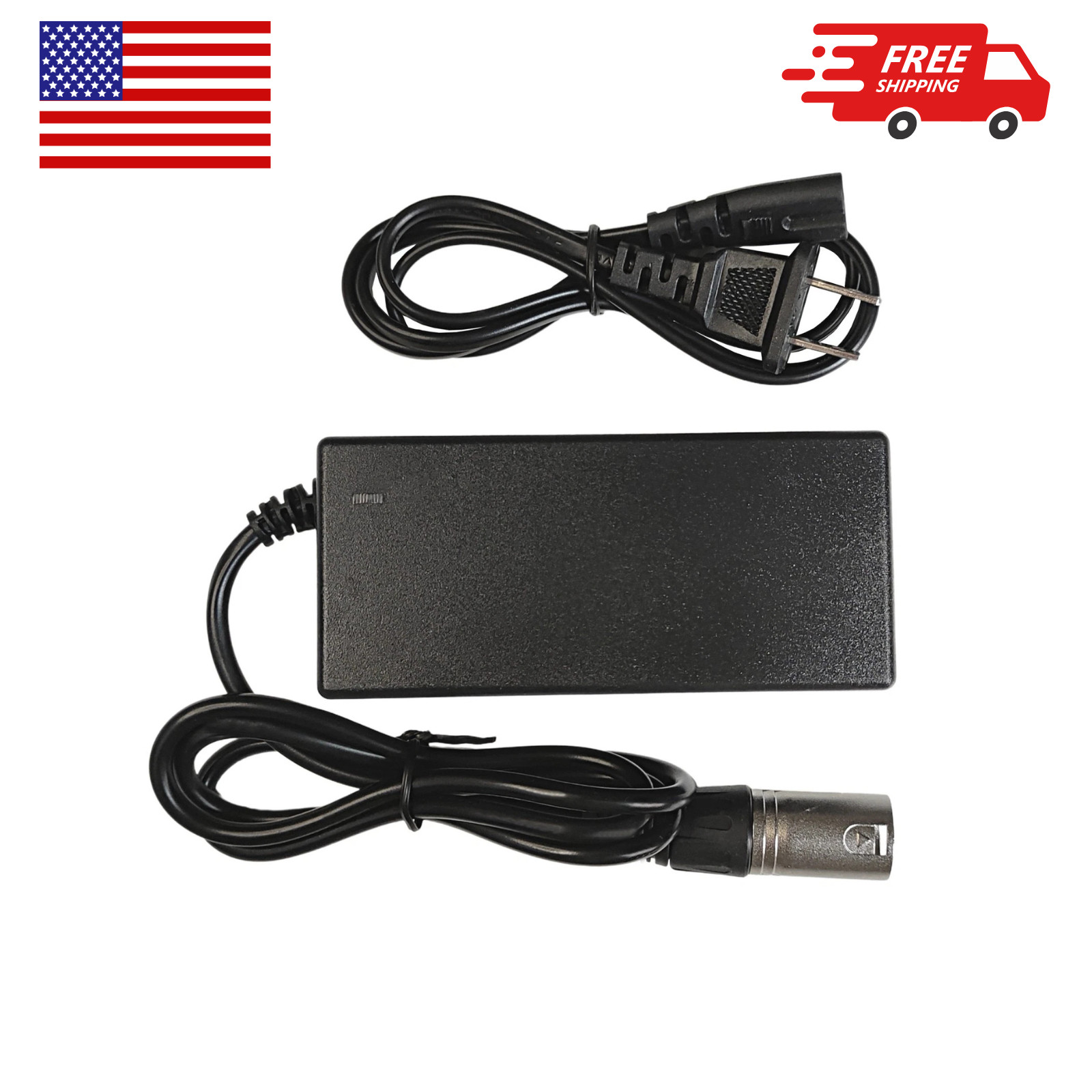 36V 42V 2A Lithium Battery Charger 10S Li-ion Power Supply 3 Pin XLR Connector
