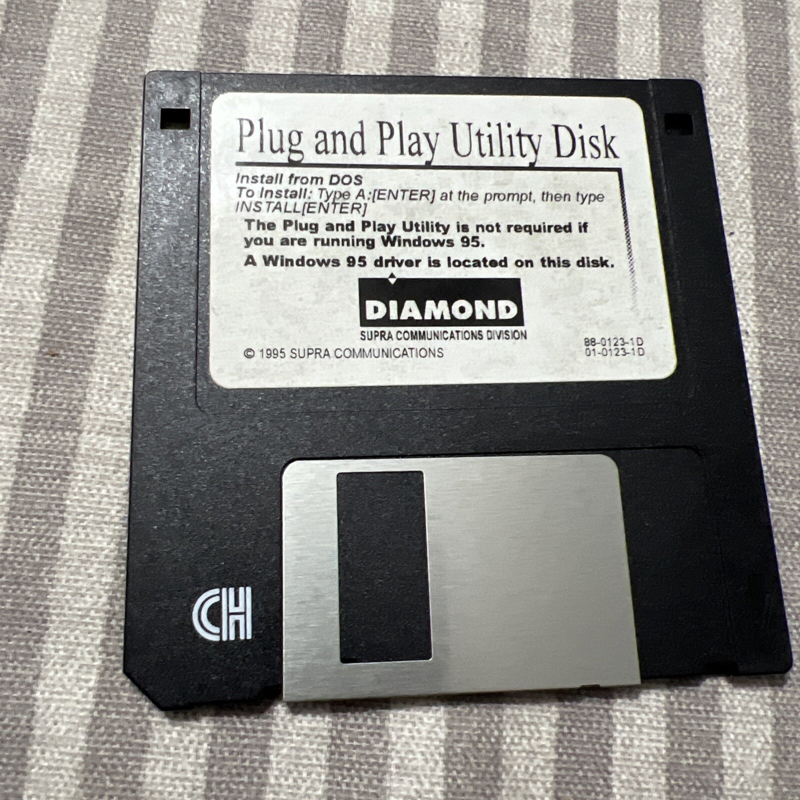 Vintage Drivers Diamond Plug And Play Utility 1995 Diamond Supra 3.5" Floppy