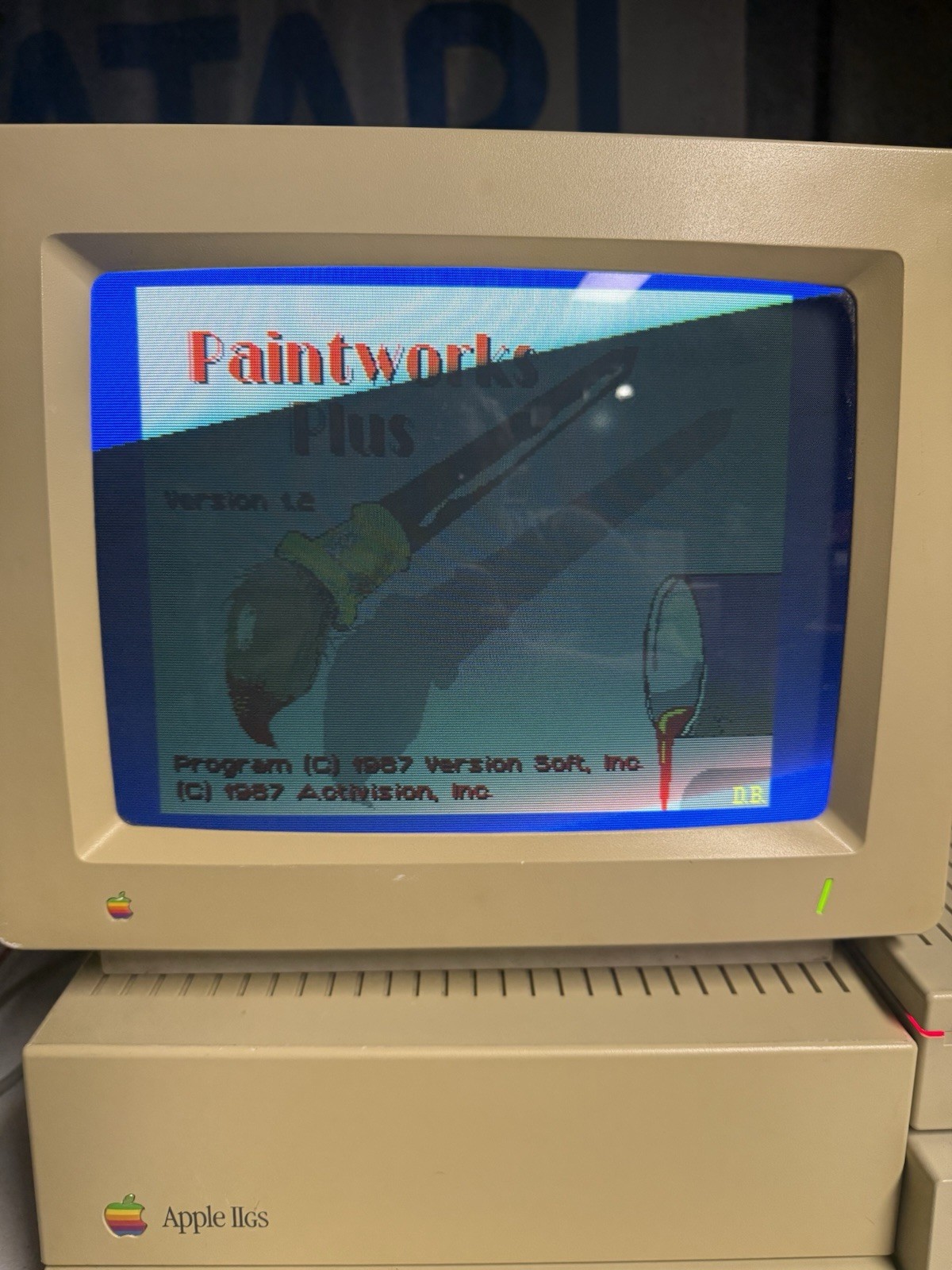 Vintage 80s Apple IIGS Paintworks Plus 3.5" Disk - Tested See Photos Activision