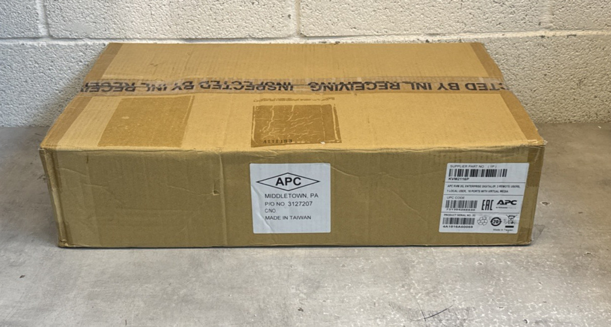 New Open Box APC KVM2116P Enterprise Digital KVM 2G Switch – 16 Ports, IP Access
