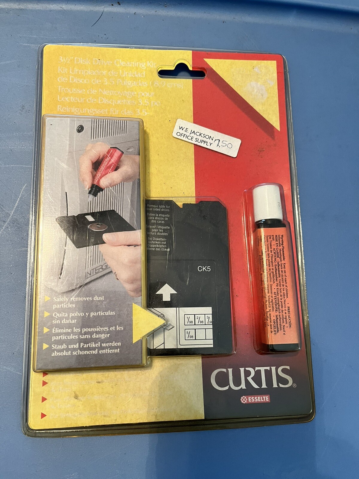 Curtis 3.5 Inch Disk Cleaner Kit New In Plastic Package Vintage