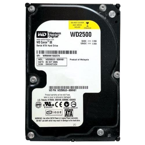 WD2500JS-22NCB1, DCM DBBACTJAAN, Western Digital 250GB SATA 3.5 Hard Drive Teste