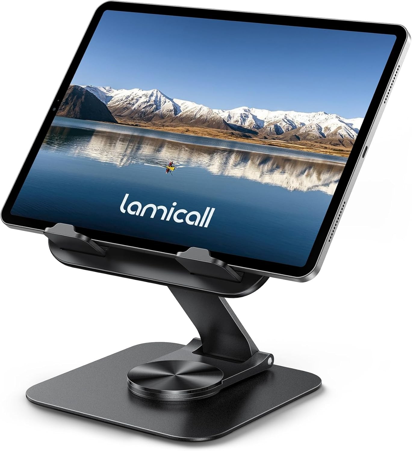 Lamicall Adjustable iPad Stand for Desk - [Ultra-Slim Foldable][360°Rotation] T