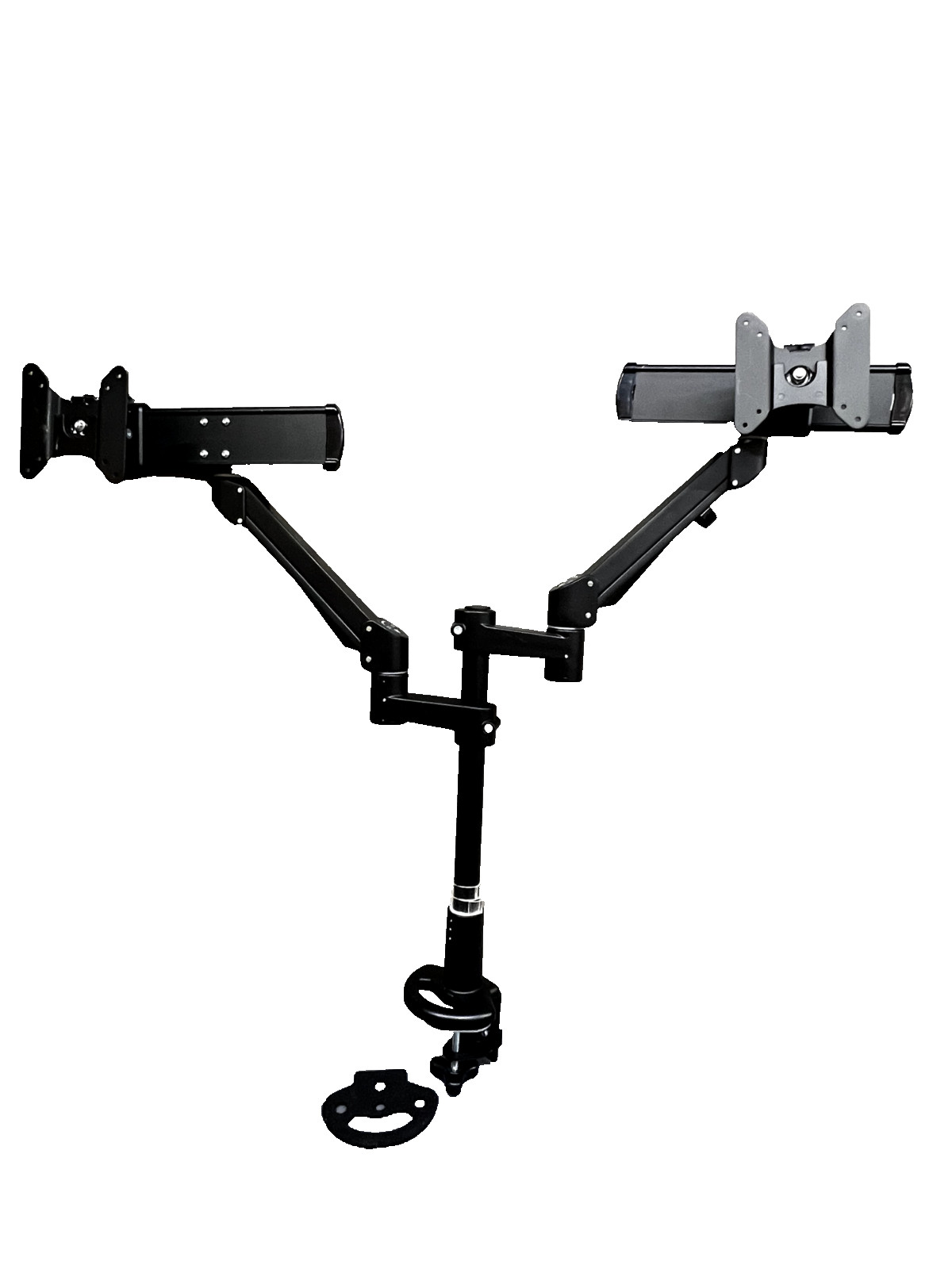 Heavy Duty Dual Monitor Arm Desk Mount Gas Spring VESA 75/100 No VESA Screws