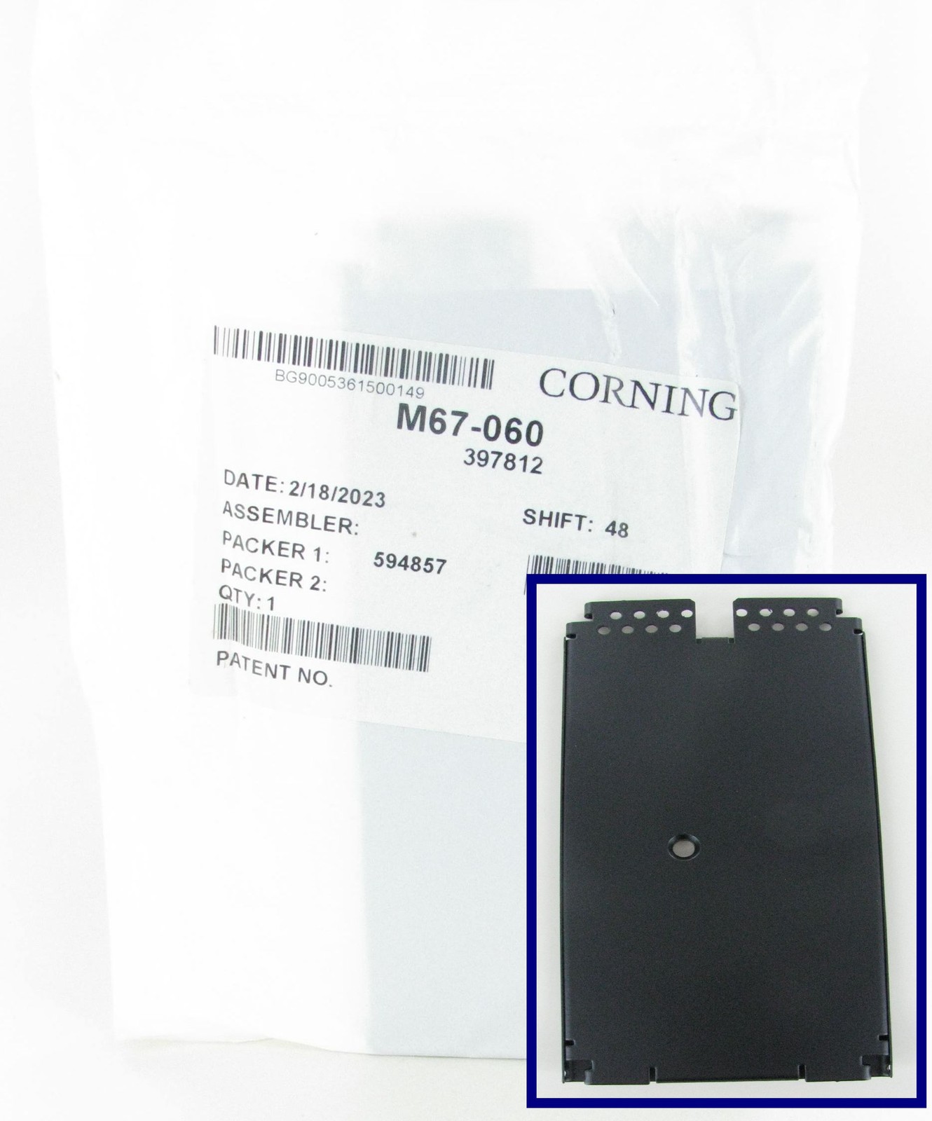Corning M67-060 12-Fiber RTV Fiber Optic Fusion Splice Tray Type 2R Metal ~STSI