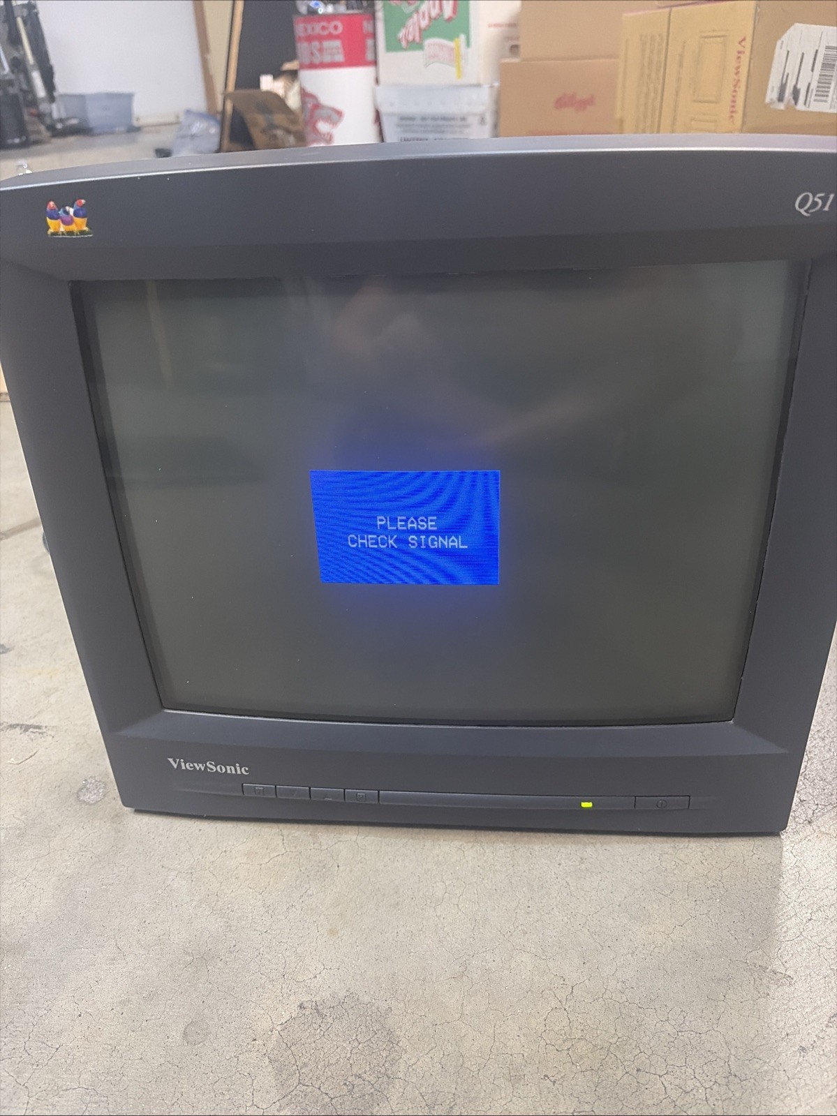 ViewSonic Optiquest Q51B CRT Monitor - 15" Black, Powers On Not Fully Tested